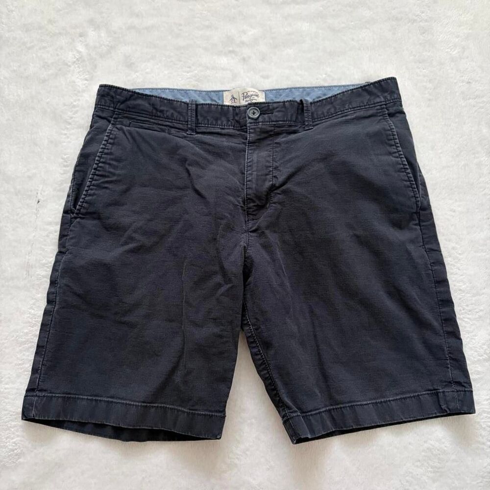 An Original Penguin Navy Chino Shorts Men's 34 Workwear Formal Corporate Preppy